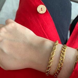 handmade gold vermeil plated dainty chain link bracelet